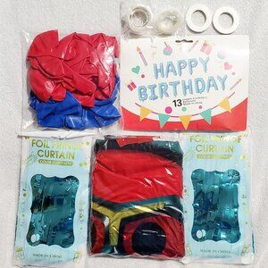 AVENGERS Superhero Birthday Decorations- Foil & Latex Balloons- 62 Piece Kit